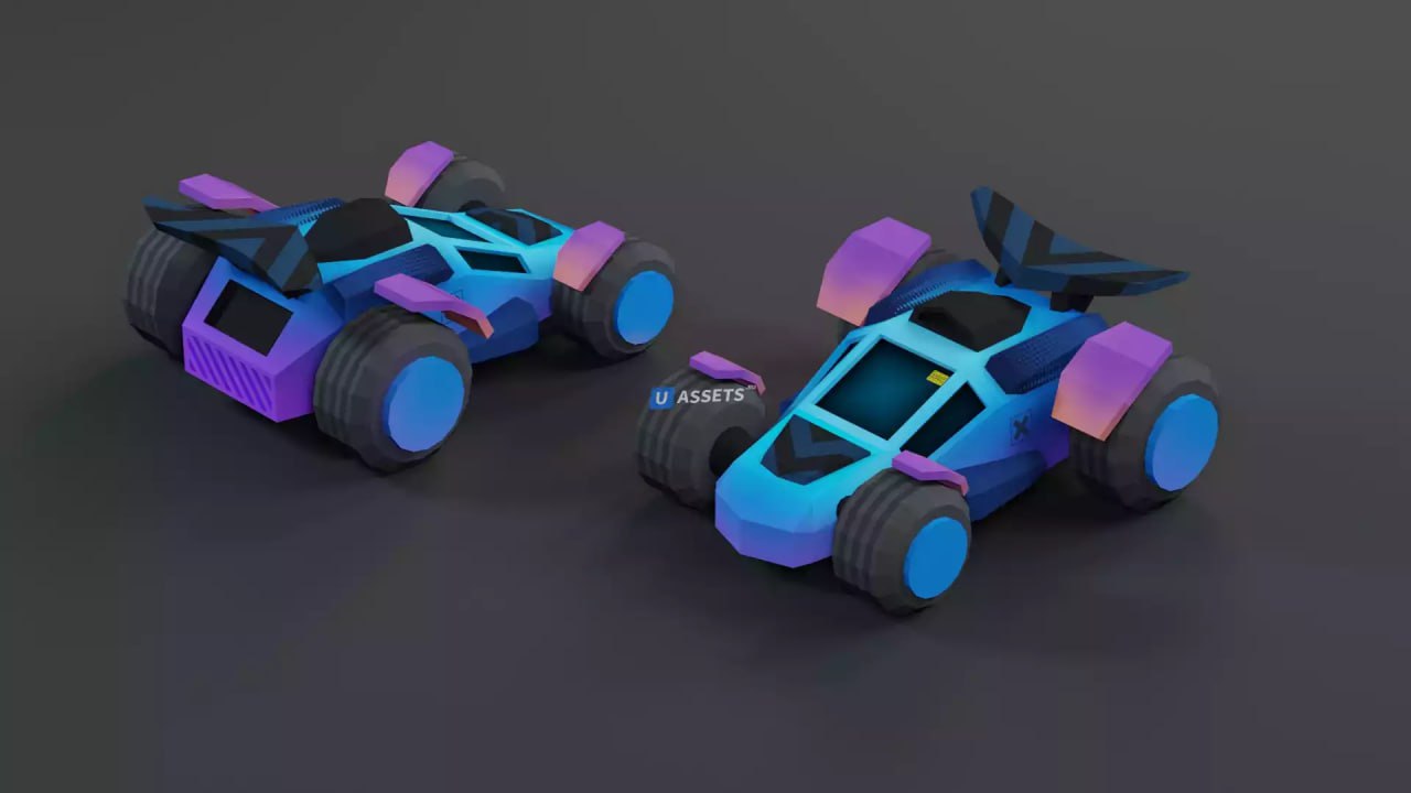 Low Poly Tiny Cartoon Racing Cars Asset Pack📱 - изображение 2